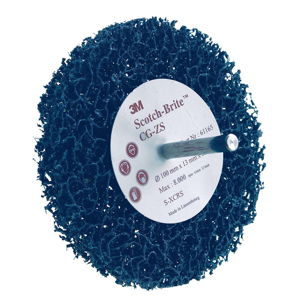 Grovrengöringsrondell med spindel GP Blue, 100x13x6 mm