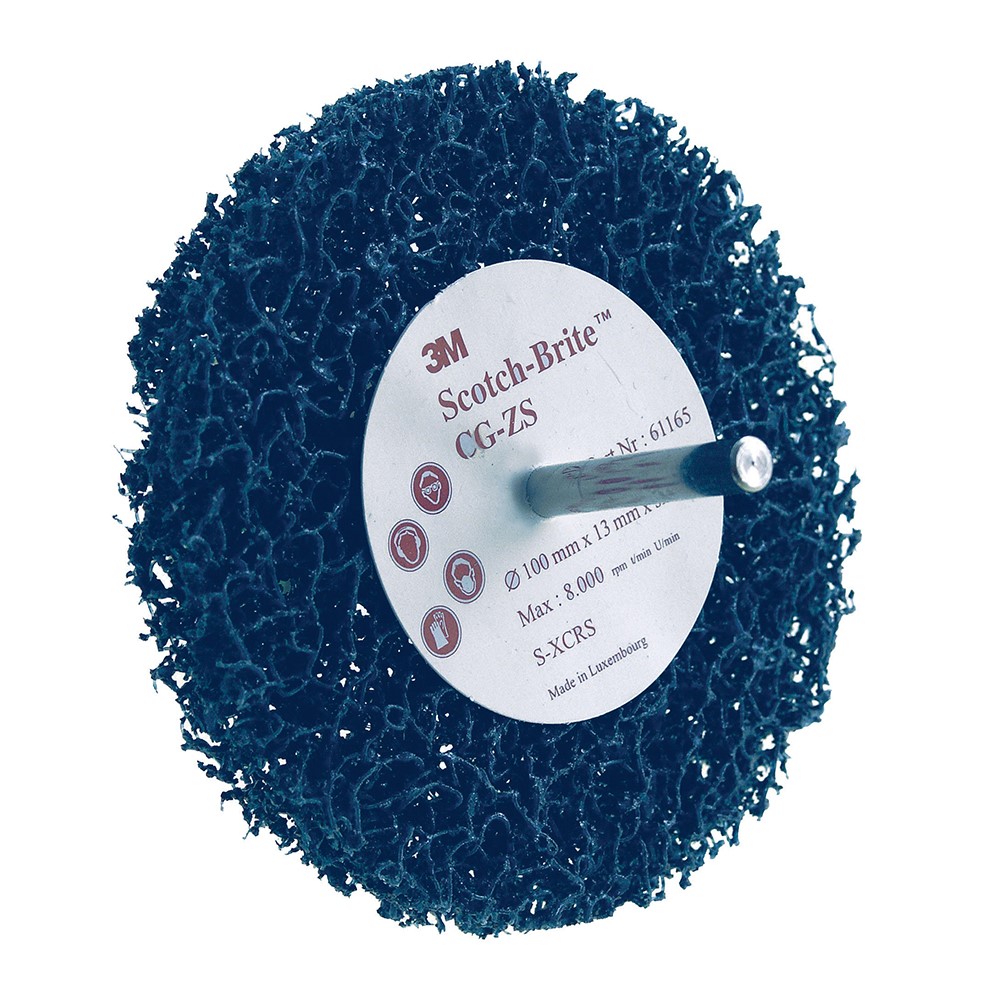 Grovrengöringsrondell med spindel GP Blue, 150x13x8 mm