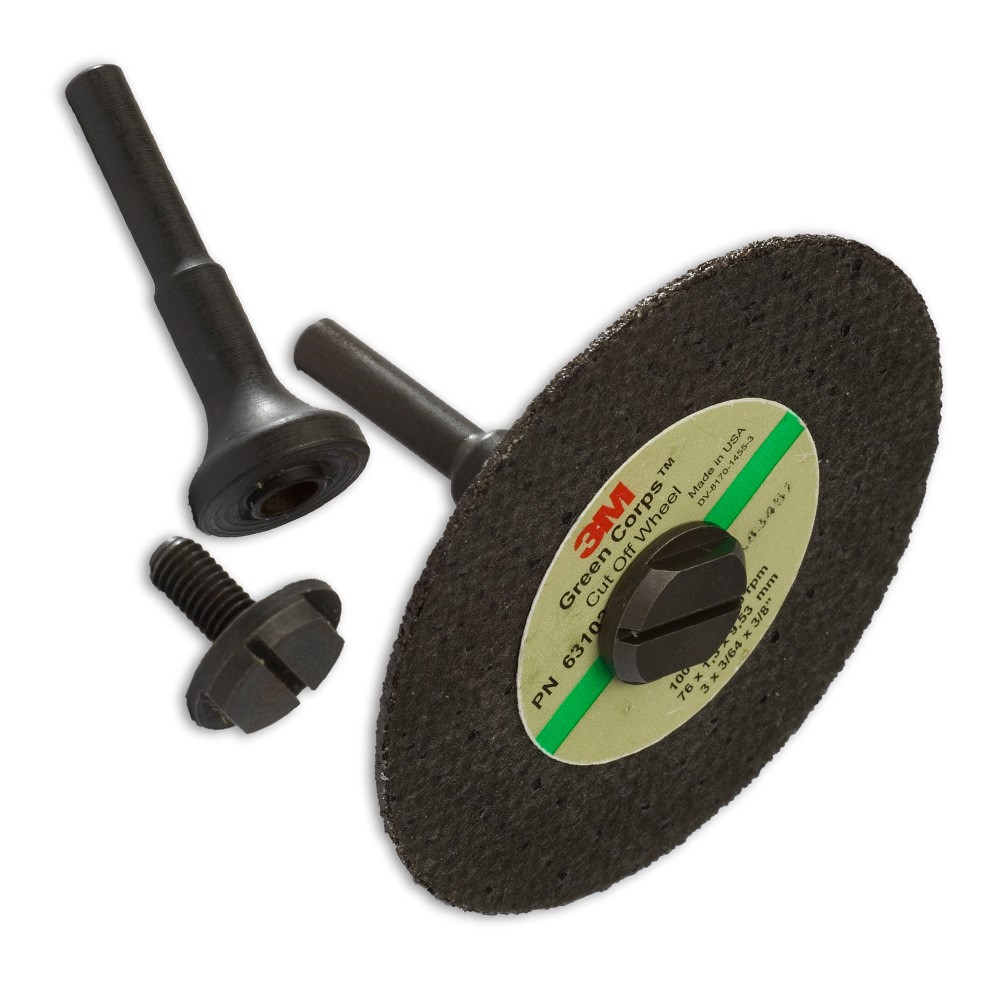 Slipspindel för skivor med 10 mm hål, axel 6 mm