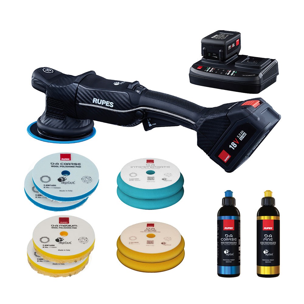 Polermaskin batteridriven oscillerande HLR15, 125 mm, BAS-kit