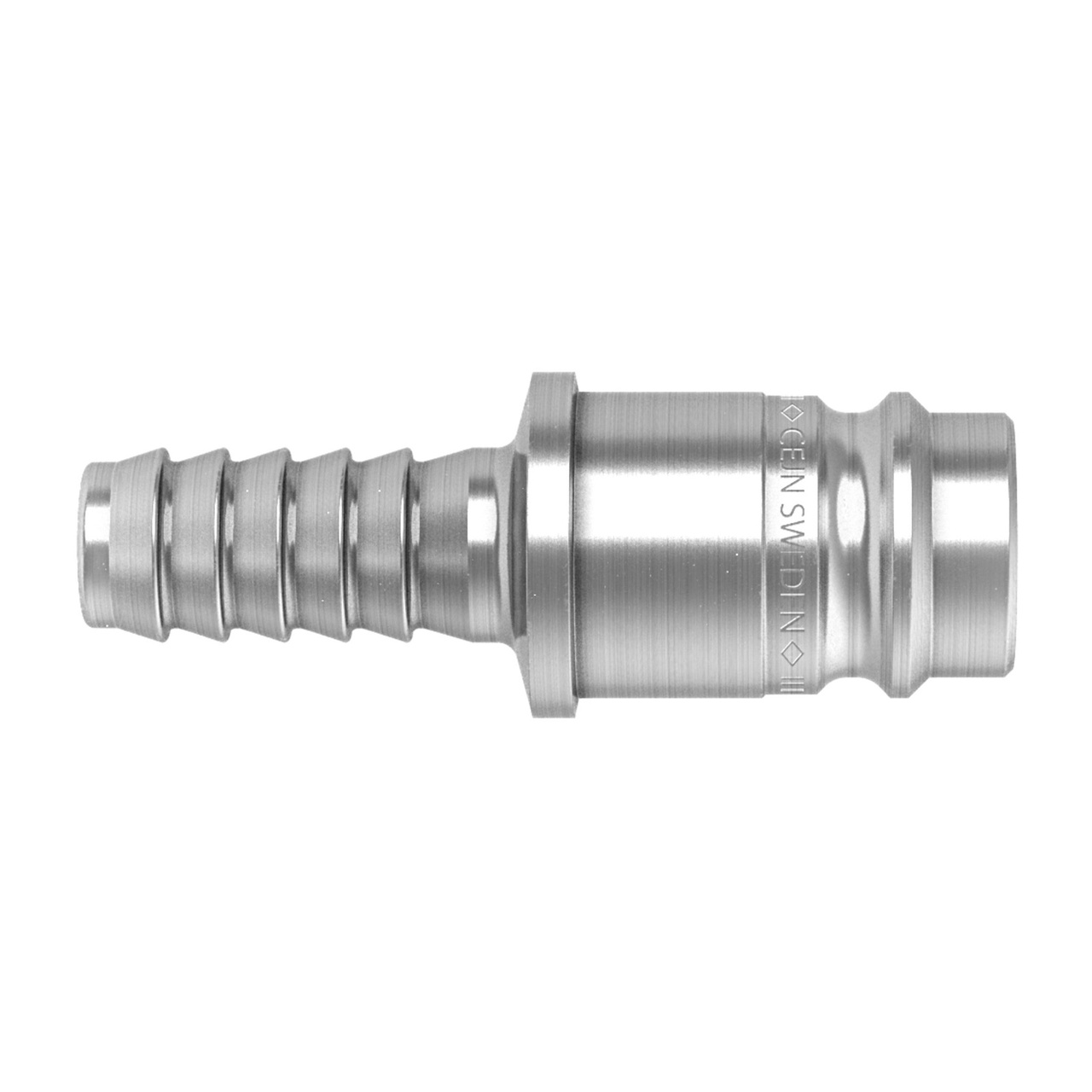 Nippel med slangsockel 1/4"