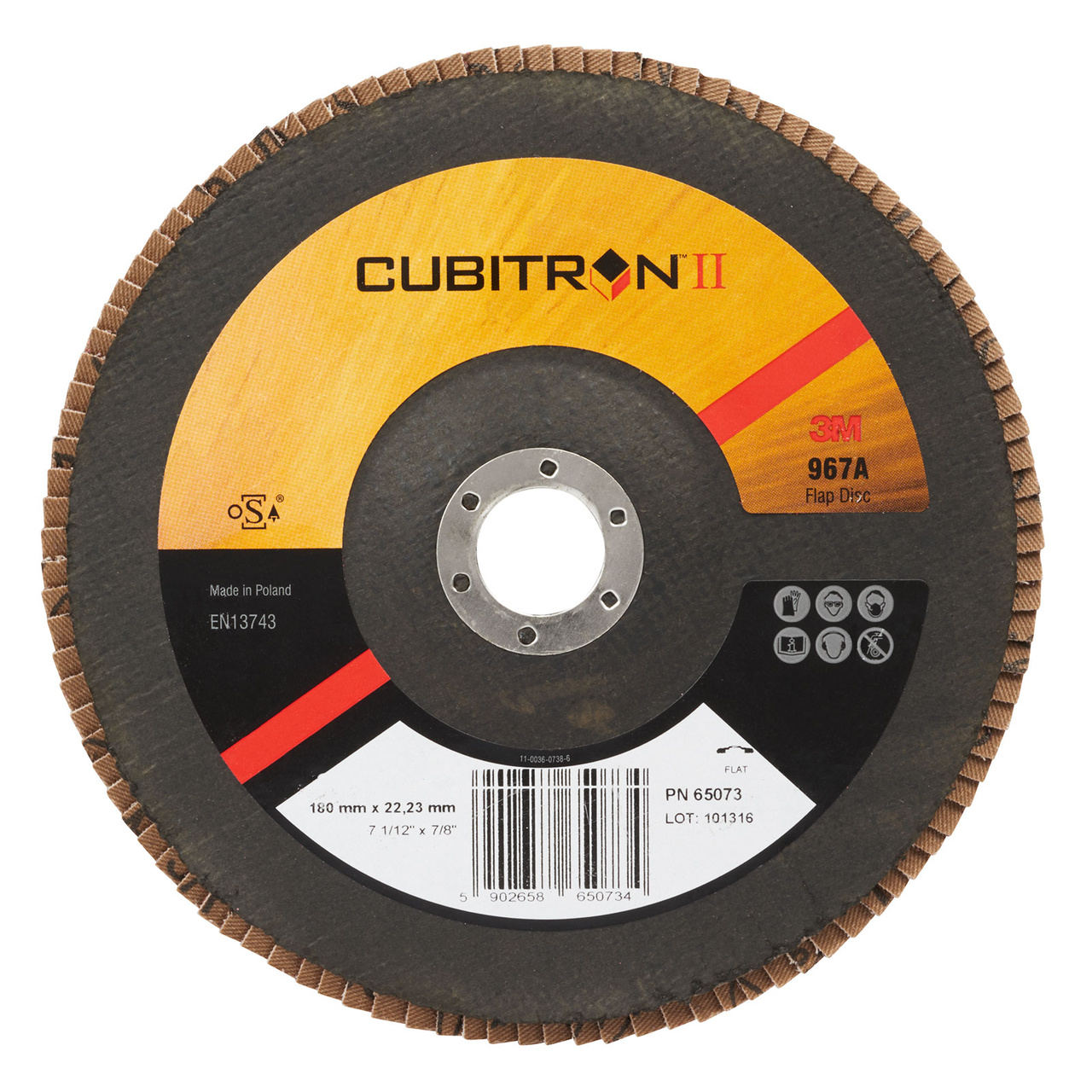 Lamellrondell Cubitron II 967A, 178 mm, Konisk, 40+
