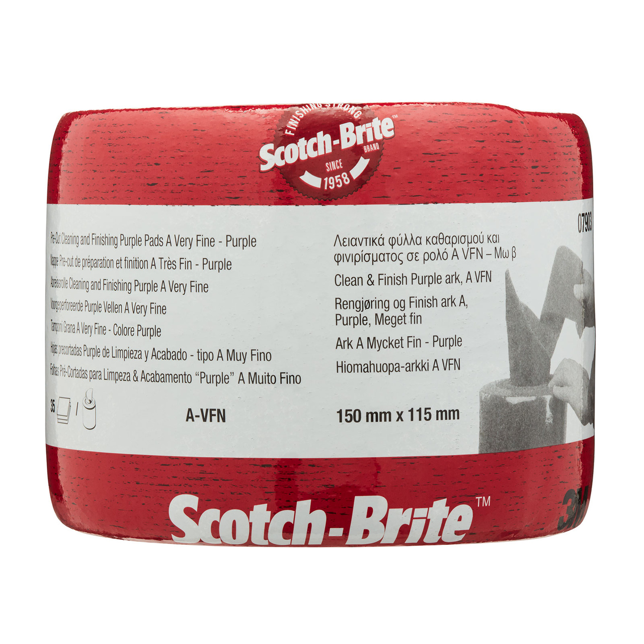 Scotch-Brite™ Clean & Finish rulle, 150 mm x 115 mm, A VFN, Lila
