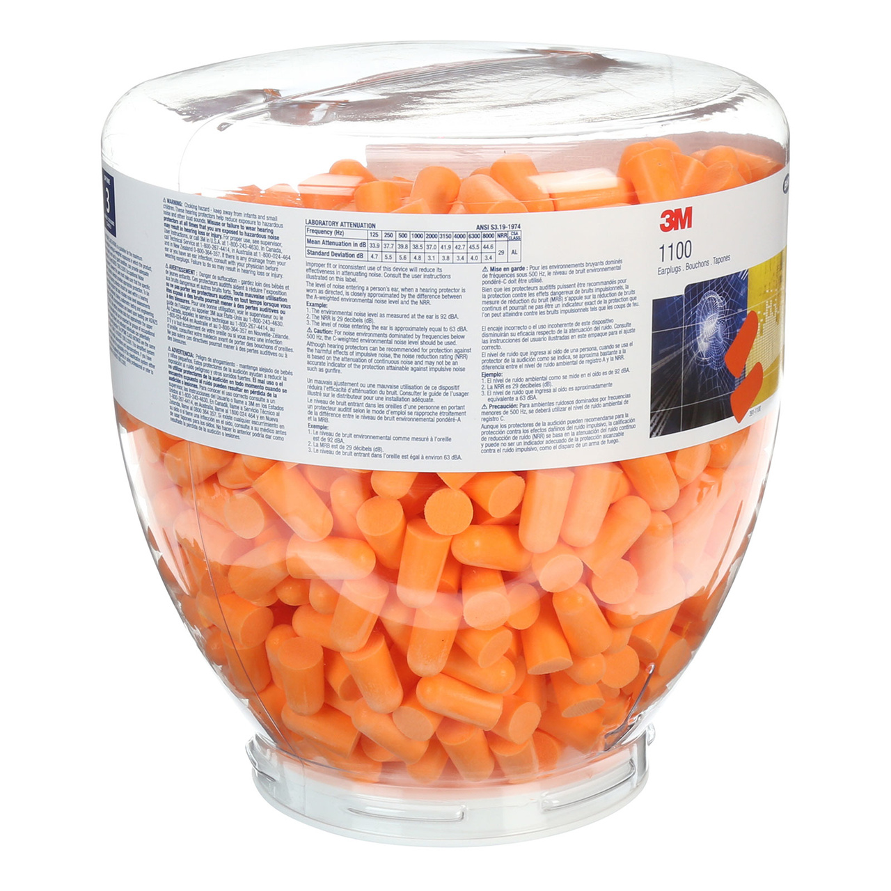 Hörselproppar 1100, refillbehållare, 500 par