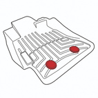 Dual Lock, snabblås, 25 mm x 5 m svart