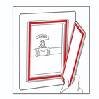 Dual Lock, snabblås, 25 mm x 5 m svart