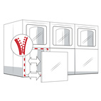 Dual Lock, snabblås, 25 mm x 5 m svart