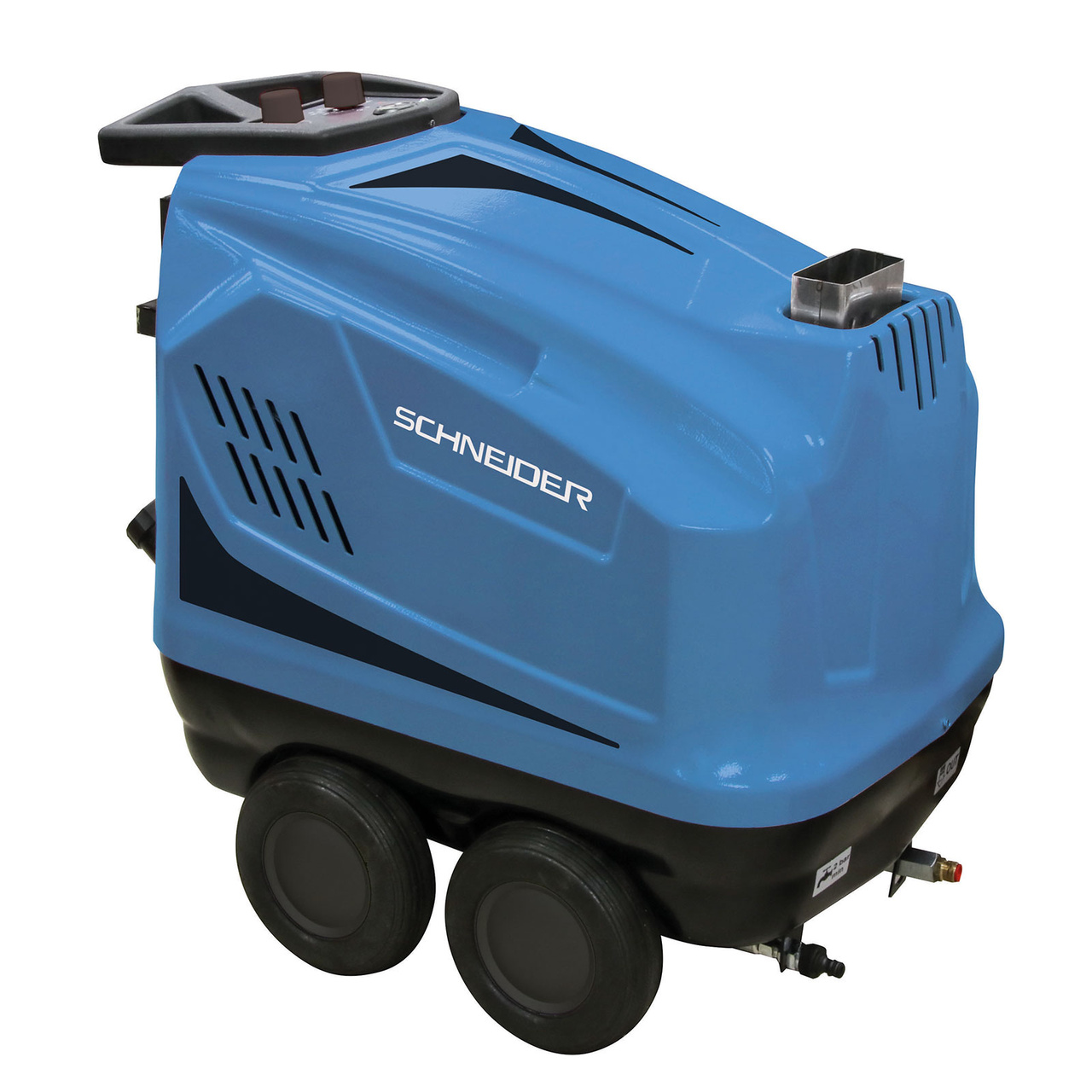 Hot water HP cleaner 380V 900 l/h 200 bar with 10m hose and total stop