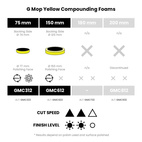 Skumtrissa, G Mop Yellow Compounding, 75 mm, 5-p